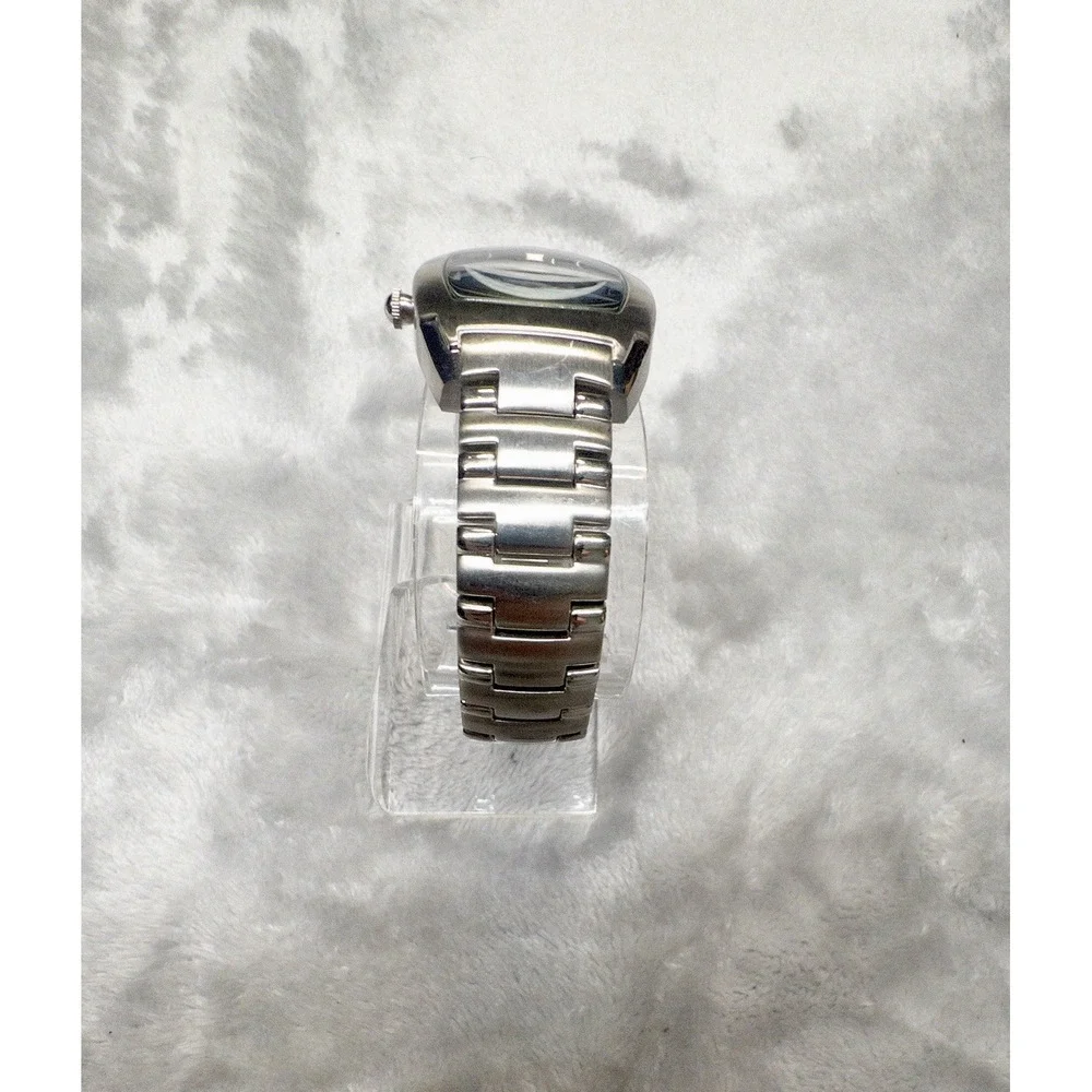 Vtg Fossil Arkitekt FS 2940 Blue Dial Silver Band 50 ATM